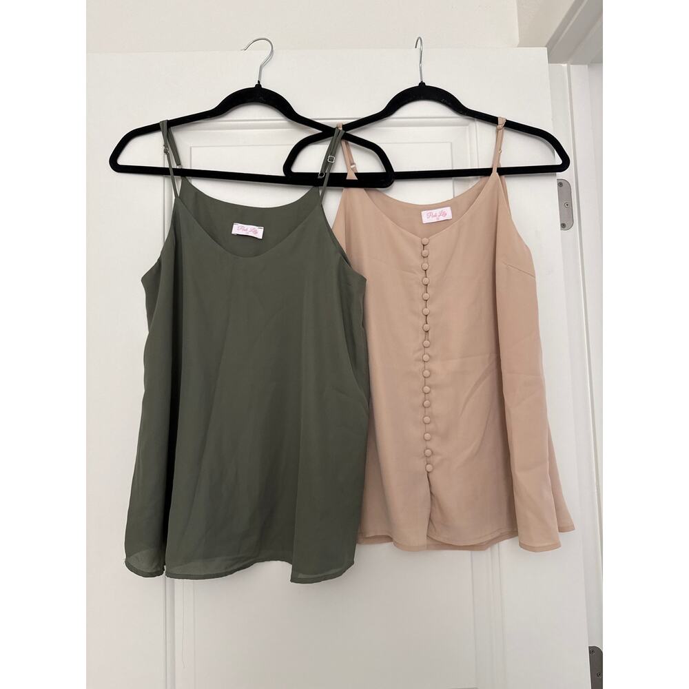 2 Pink Lily Tanks